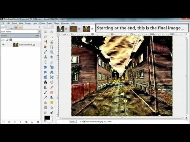 From Alley to Art - Tutorial using Gimp 2.8 and G'MIC filters