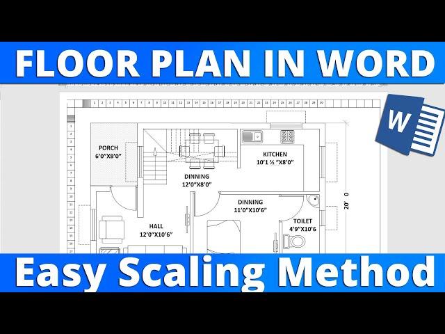 Floor Plan in Microsoft Word using Easy Measurement and Scaling Technique