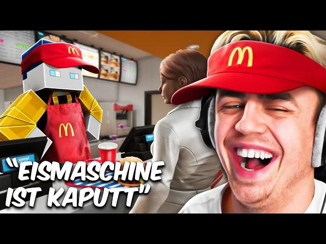 Wir packen die Fritten in die Tüte im Fast Food Simulator...