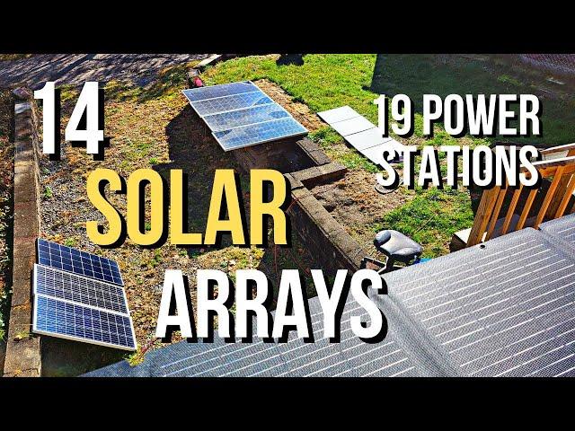 Using EVERY SINGLE Solar Panel I Own!! - Winter Sun Sucks!!