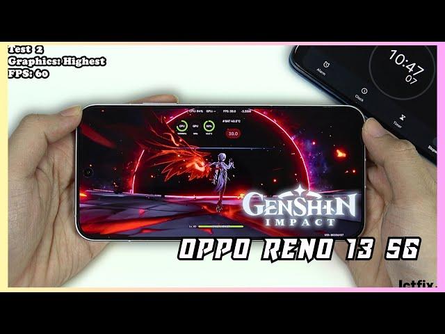 Oppo Reno 13 5G Genshin Impact Gaming test | Dimensity 8350, 120Hz Display