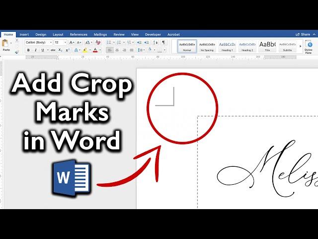 How to add crop marks in Microsoft Word | 2 easy ways