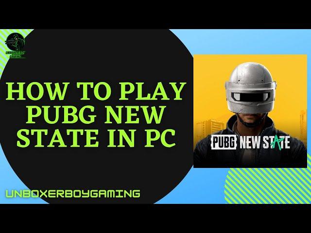 How to Play PUBG New State In PC