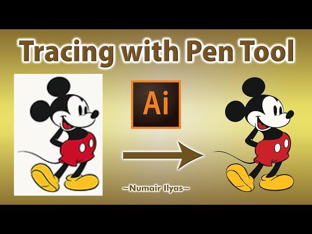 Adobe Illustrator | Tracing with Pen Tool | Vector Tracing | Beginners Guide