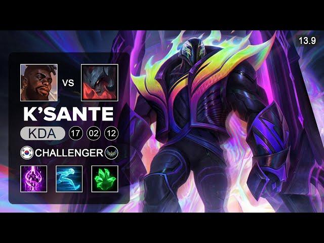 K'Sante vs Aatrox Top - KR Challenger - Patch 13.9 Season 13