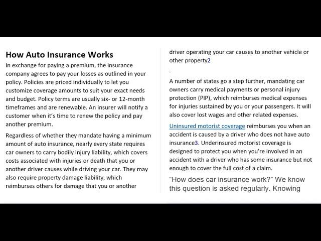 How does car insurance work