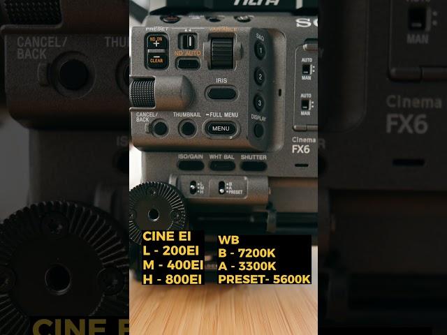 Sony FX6 custom buttons #sonyfx6 #filmmaking