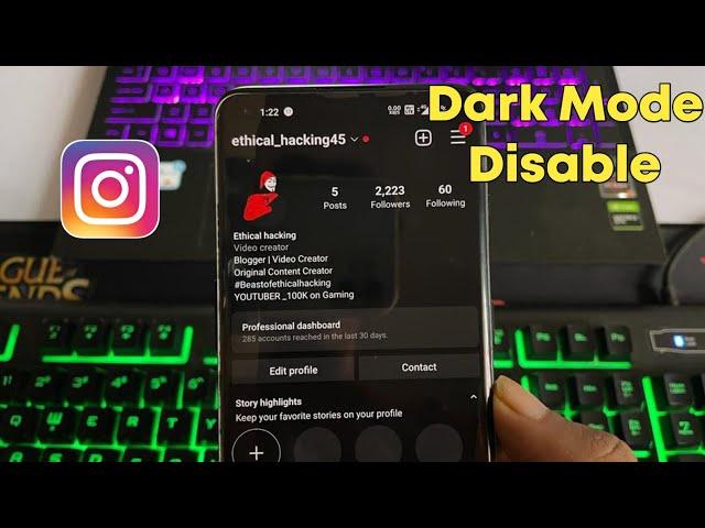 How to disable DARK MODE on Instagram App | Instagram dark mode disable