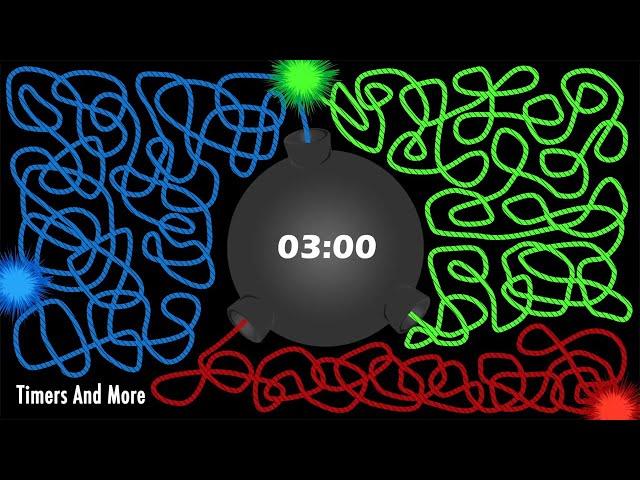 3 Minute Timer Bomb |  Colored Wicks 