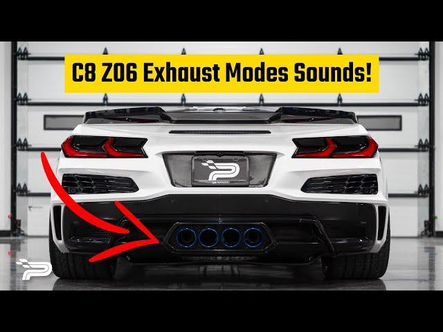 C8 Corvette Z06 Exhaust Modes Sound Clips - Weather, Tour, Sport & Track!