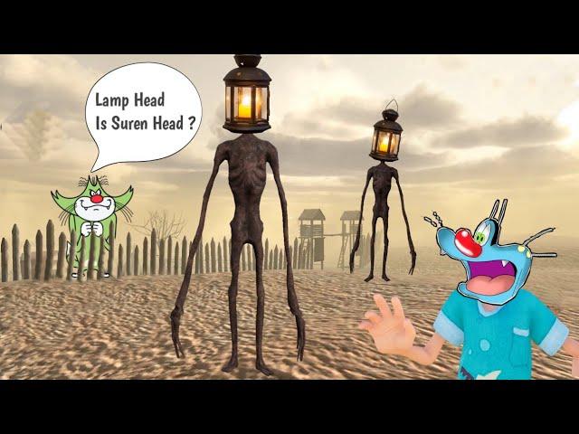 Lamp Head Is Siren Head ? Lamp Head Horror Game With Oggy and Jack