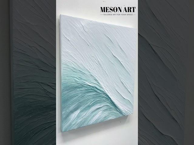 Large White Wave Texture Painting Entrance Wave Wall Art Sea View Room Wall Decoration Painting