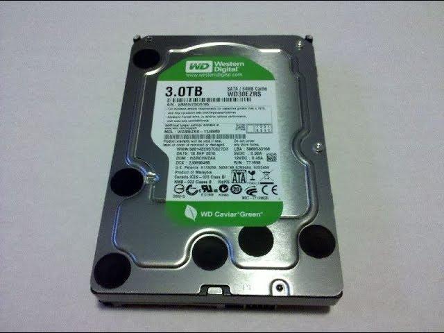 Repair of hard disk Western Digital WD 3000Gb Green series after power drop. Does not untwist