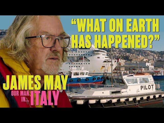 James May's Camera Crew "Cock Up" With Genoa Cargo Ships | James May: Our Man In Italy