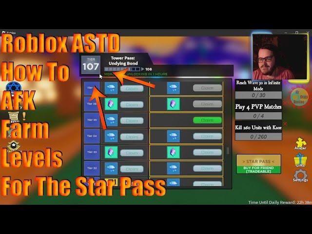 Roblox ASTD How To AFK Farm Levels For The Star Pass(UI CHANGED)