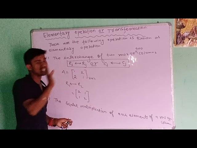 Concept of elementary operation for class 12th # part 1