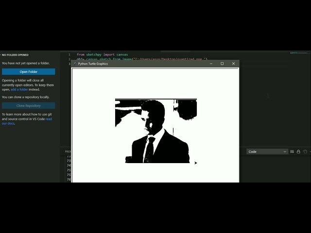 #pythontutorial #suits  Sketchpy Library Tutorial ft. #harveyspecter  @GitHub #python #vscode