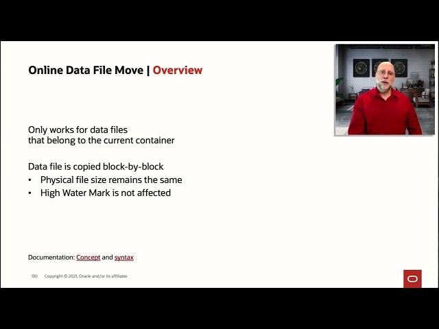 Moving data files online in Oracle Database