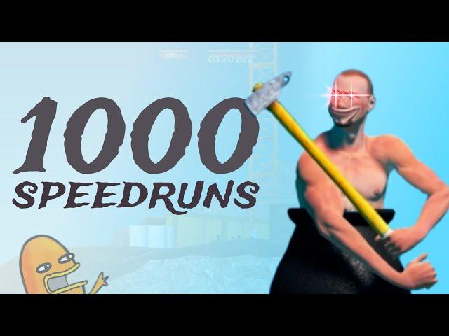 1000 Getting Over It Speedruns In A Single Video