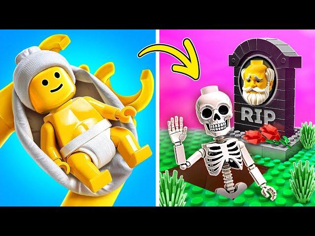 Lego Man From Birth To Death  *Amazing LEGO Origin Story*