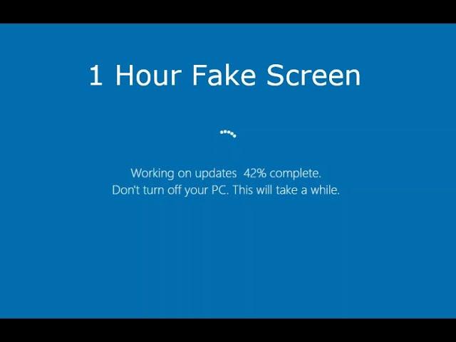 Windows 10 Update Fake Screen 1 Hour