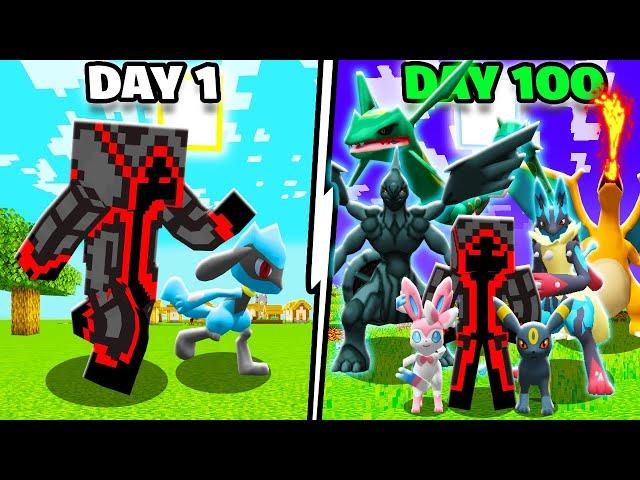 I SURVIVED 100 DAYS IN SINGLEPLAYER MINECRAFT PIXELMON!