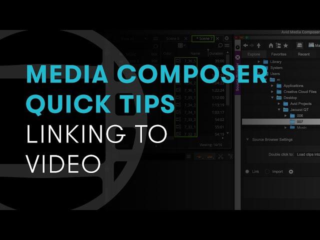 Media Composer Quick Tips: Linking to Video