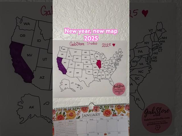 Starting My 2025 Order Map | Reached 18 States Last Year  #PackingOrders #stickershop