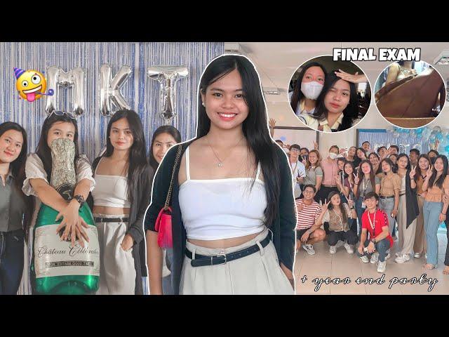 VLOG • final exam + year end party ||ERICKA