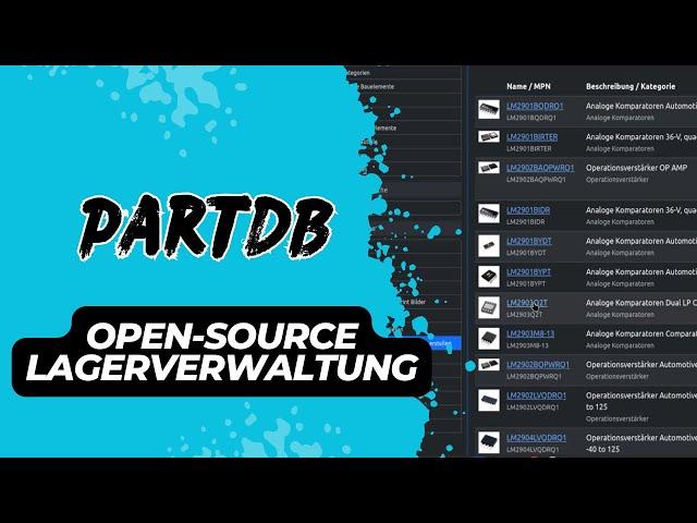 Smartes Open-Source Lagermanagement: PartDB Installation und Überblick mit Docker | Teil 1/2