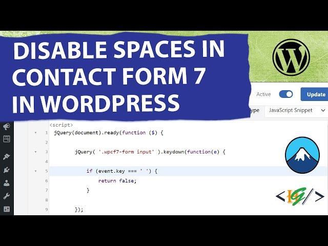 How to Disable Spaces in Contact Form 7 in WordPress | Input & Textarea Space