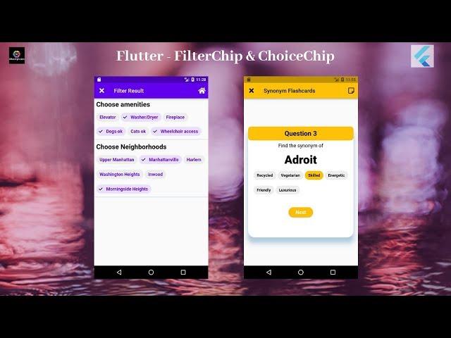 Flutter Tutorial - Flutter FilterChip and ChoiceChip