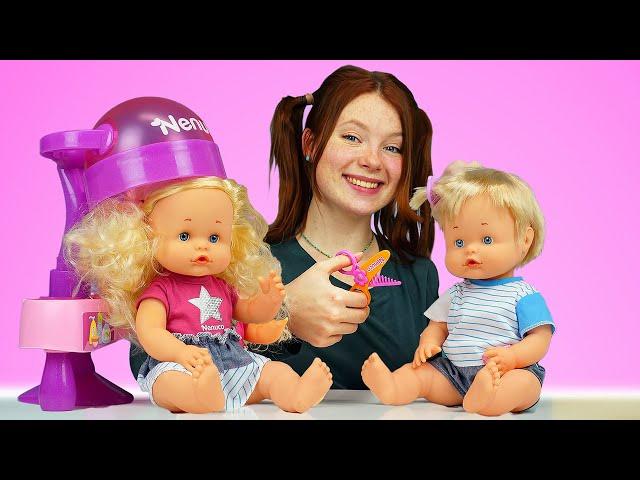 Spielspaß mit Irene. Wir packen Nenuco Puppen aus. Spielzeugvideo für Kinder