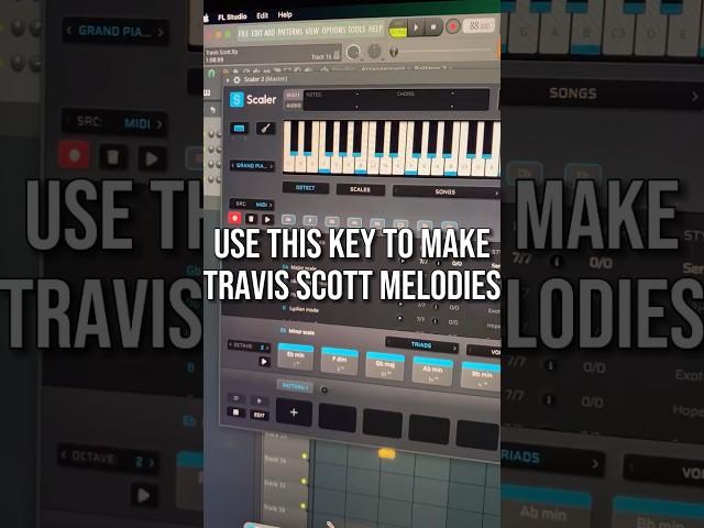 Use This Key to Make Travis Scott Melodies #musictheory