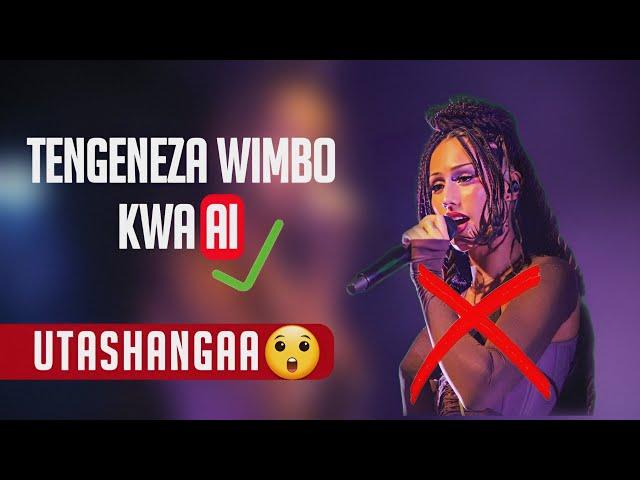 Jinsi Ya Kutengeneza Wimbo Kwa Kutumia AI, How to Make a FULL Song with Suno AI.