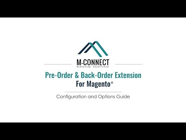 Pre-Order or Back-Order Options for Products in Magento.