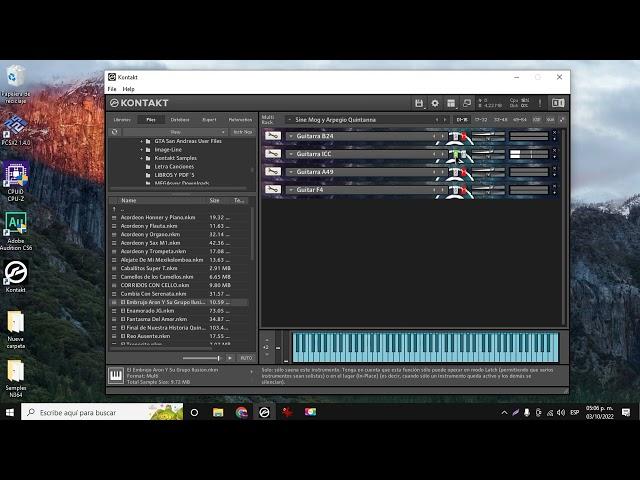 Pack de Guitarras 1 en Sample Para Kontakt Gratis