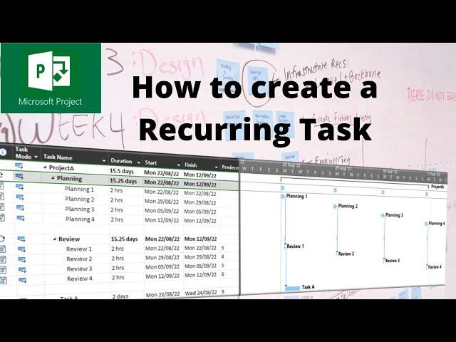 This video explains how to create a recurring task in Microsoft Project