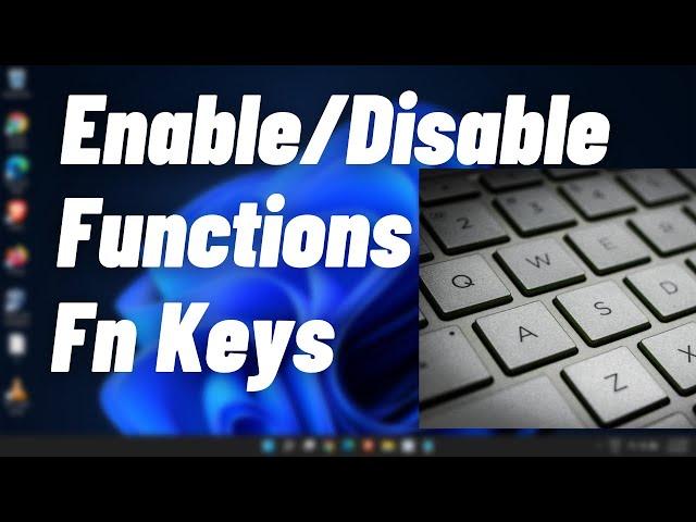 How to Enable or Disable Function Fn Keys in Windows 11/10 | Fix Functions Keys Not Working