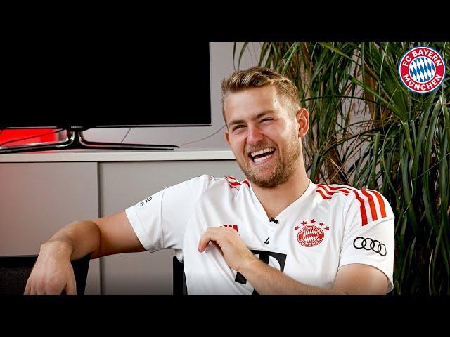 How Matthijs de Ligt deals with rude questions in an interview! | German lessons at FC Bayern