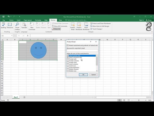 How to Lock Shapes in Excel