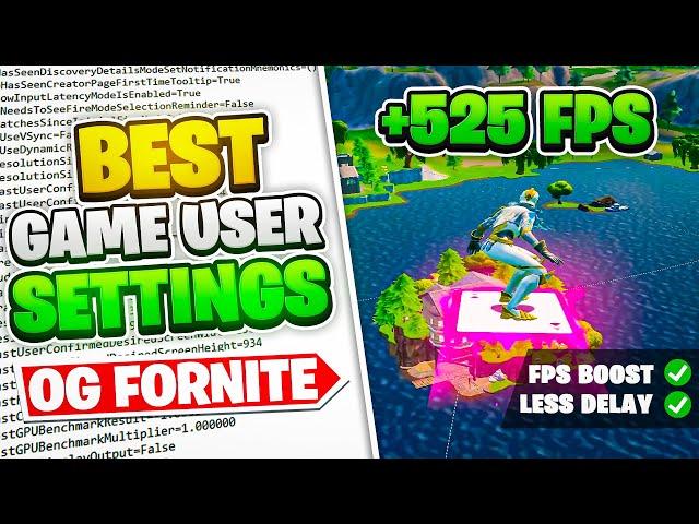 BEST Game User Settings in Fortnite Season OG!  (Fortnite FPS BOOST & 0 Delay)