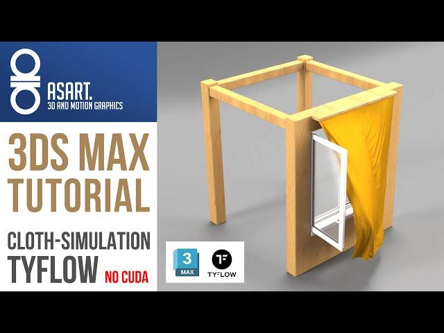 3Ds Max and tyFLOW Tutorial | Cloth simulation | No CUDA