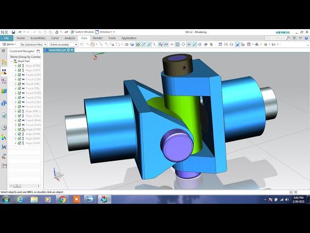 #NX CAD #UNIVERSAL COUPLING ASSEMBLY