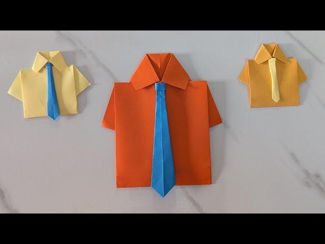 Easy Origami - Shirt with a Tie | #diy #paperfolding #papercraft #origami  Transform waste into Arts