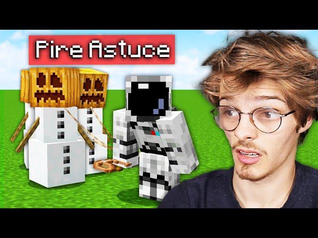 Je teste les PIRES ASTUCES de Minecraft... (elles sont fun quand même)