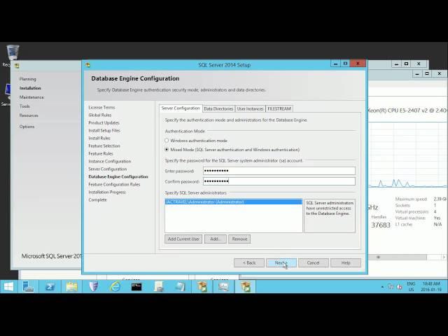 How to install SQL express 2014 on Windows 2012 R2