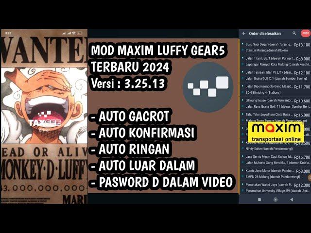 MOD MAXIM LUFFY GEAR 5 TERBARU 2024 AUTO KONFIRMASI