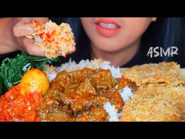 ASMR DAGING SAPI BUMBU PEDAS *TEMPE CRISPY ||MUKBANG INDONESIA #ASMR #asmrsounds  #asmrvideo #beef