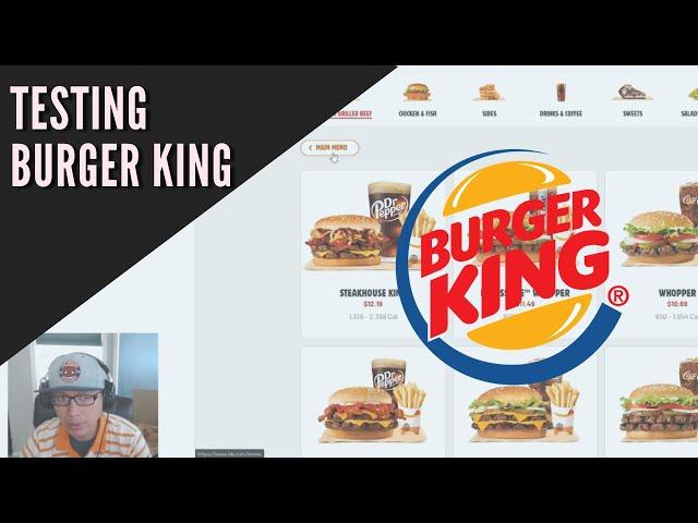 Testing the Burger King website | Exploratory Testing | QA